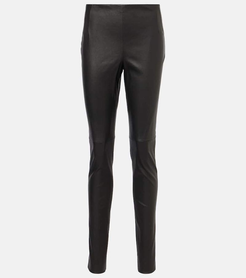 The Row Lakun leather straight pants