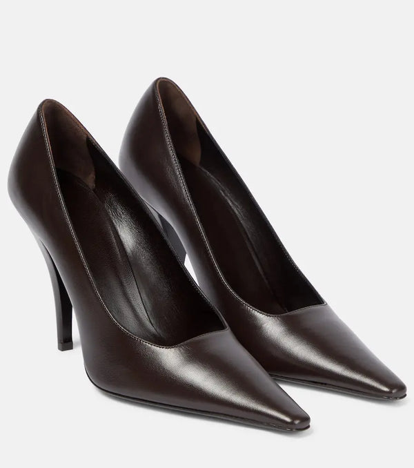 The Row Lana leather pumps