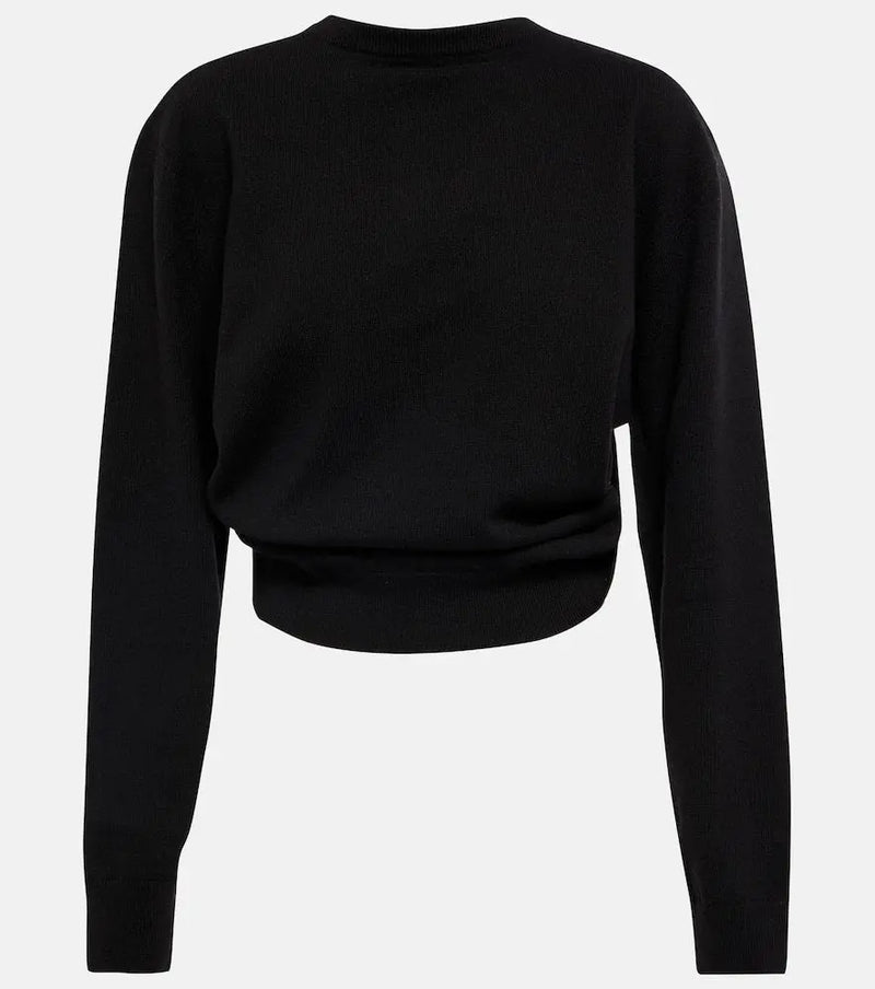 The Row Laris gathered cashmere sweater