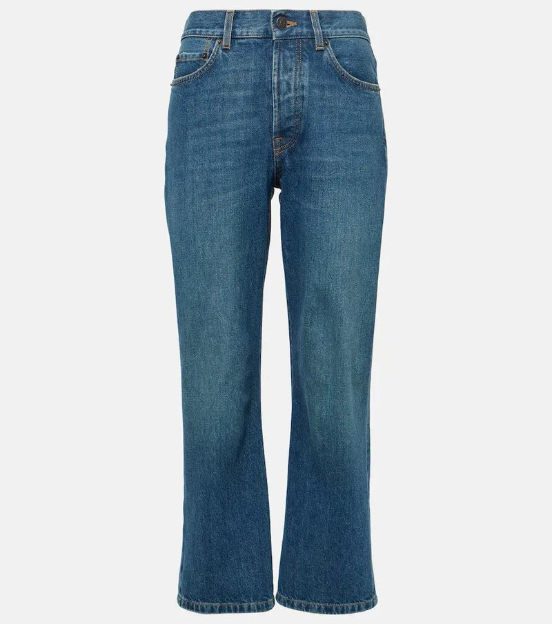 The Row Lesley mid-rise cropped straight jeans | LYBSTORE