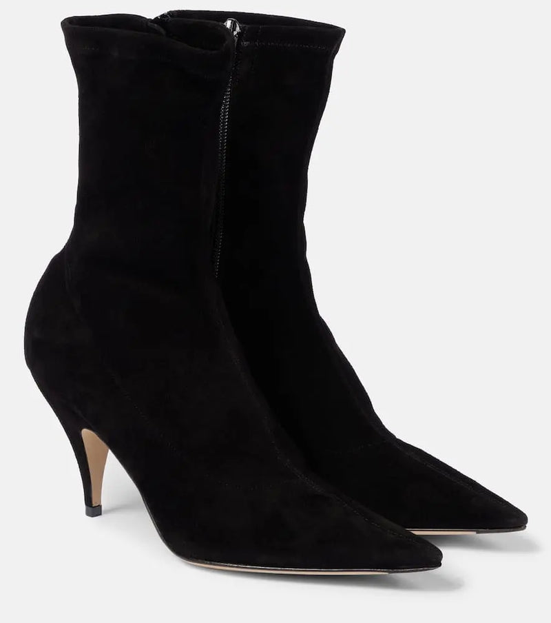 The Row Liisa suede ankle boots | LYBSTORE