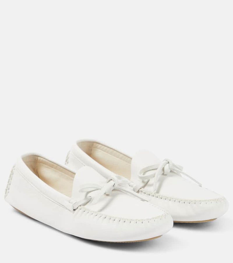 The Row Lucca leather moccasins