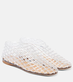 The Row Mara fishnet PVC ballet flats