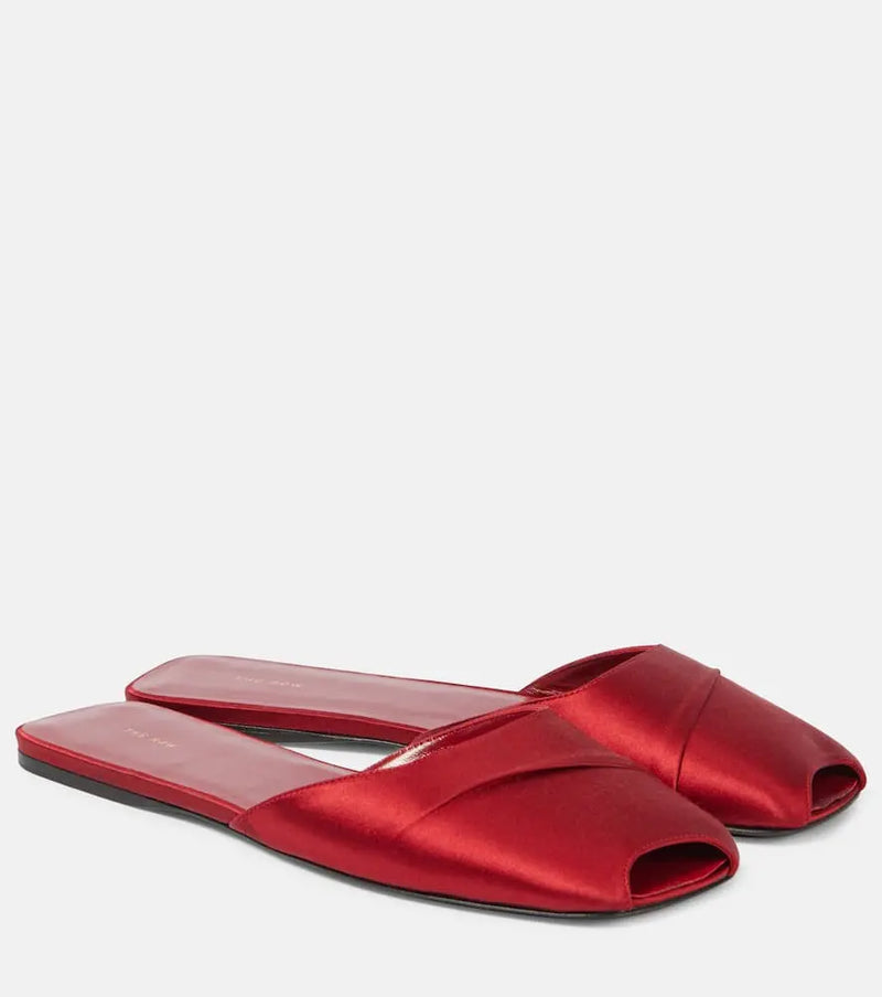 The Row Milla satin flats