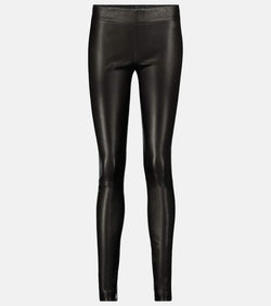 The Row Moto leather leggings