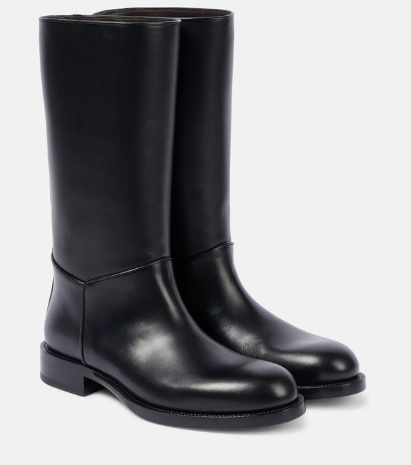 The Row Nobilis leather knee-high boots