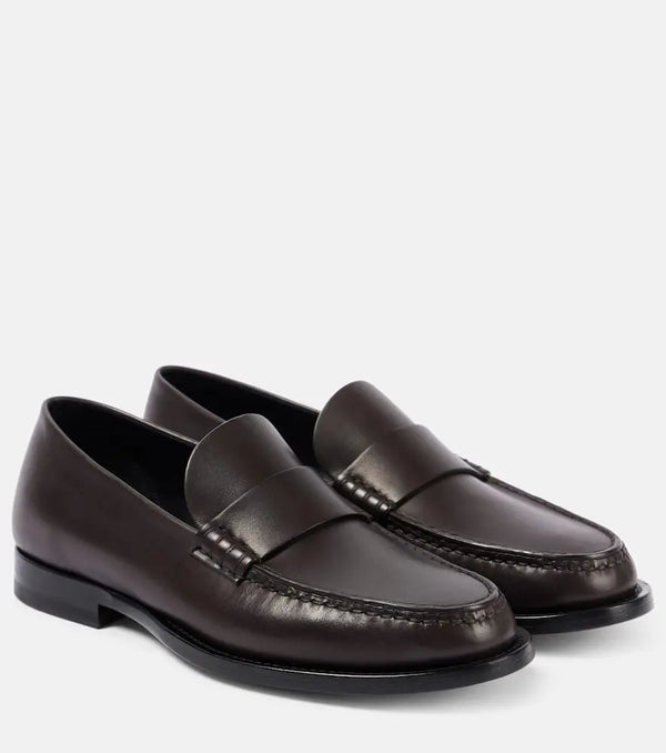 The Row Novus leather loafers