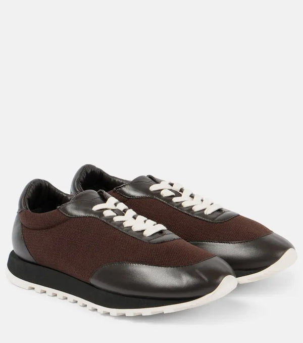 The Row Owen leather-trimmed sneakers | LYBSTORE