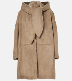 The Row Parnasse shearling-lined suede coat