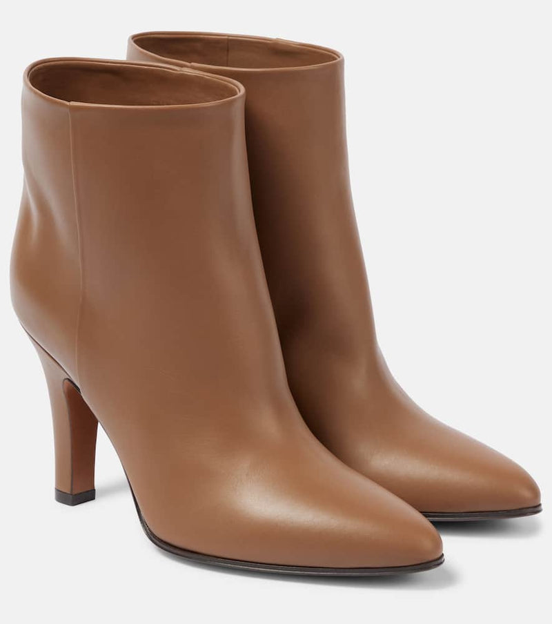 The Row Prudens 90 leather ankle boots