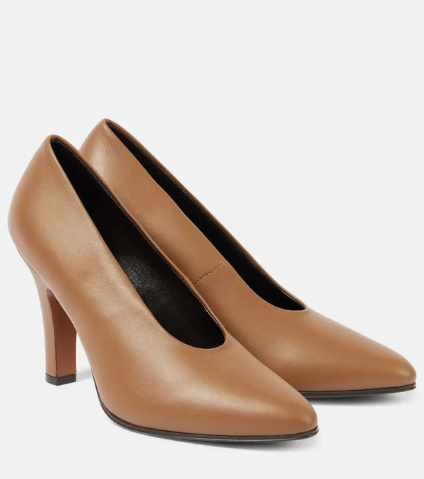 The Row Prudens leather pumps