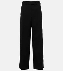 The Row Roan high-rise wool wide-leg pants | LYBSTORE