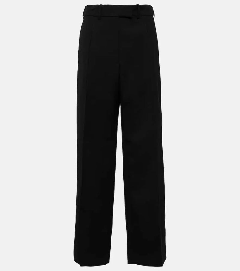 The Row Roan high-rise wool wide-leg pants | LYBSTORE