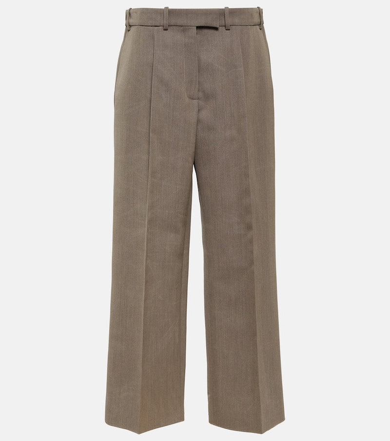 The Row Roan wool and silk wide-leg pants