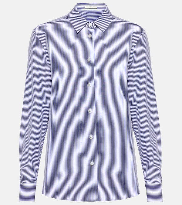 The Row Sadie striped cotton poplin shirt