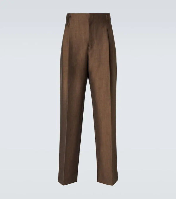 The Row Saverio mohair and wool straight pants