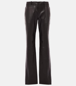 The Row Selviese leather straight pants