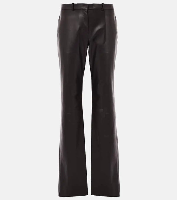 The Row Selviese leather straight pants