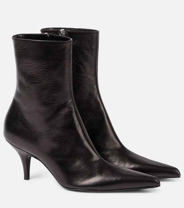 The Row Sling leather ankle boots