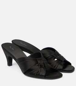 The Row Soft Knot 65 satin mules