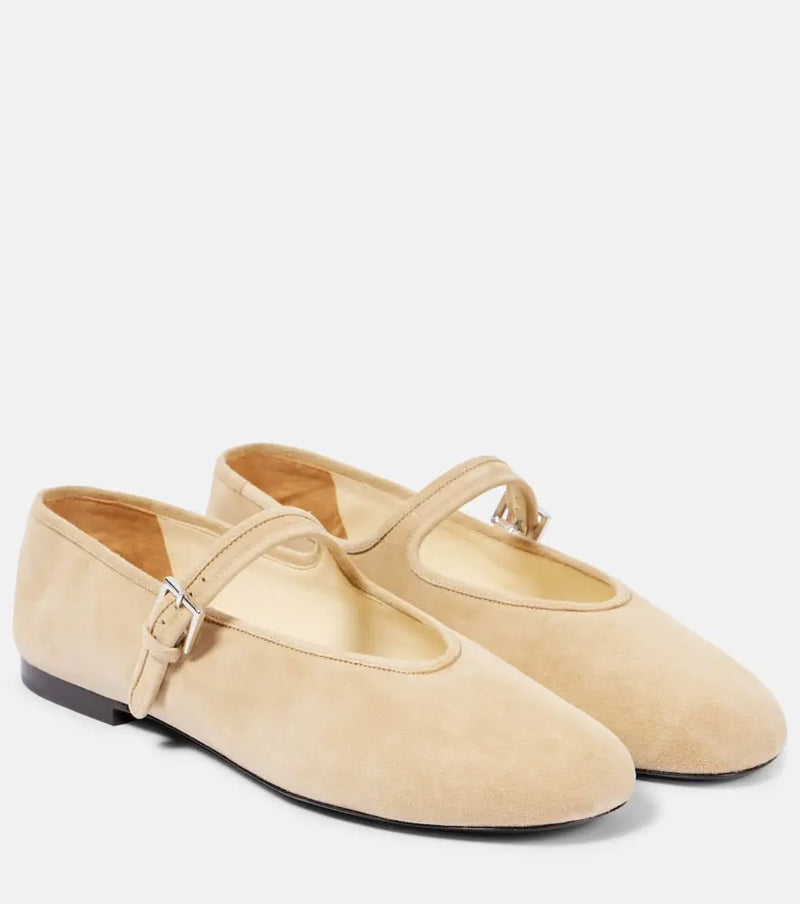 The Row Suede Mary Jane flats | LYBSTORE