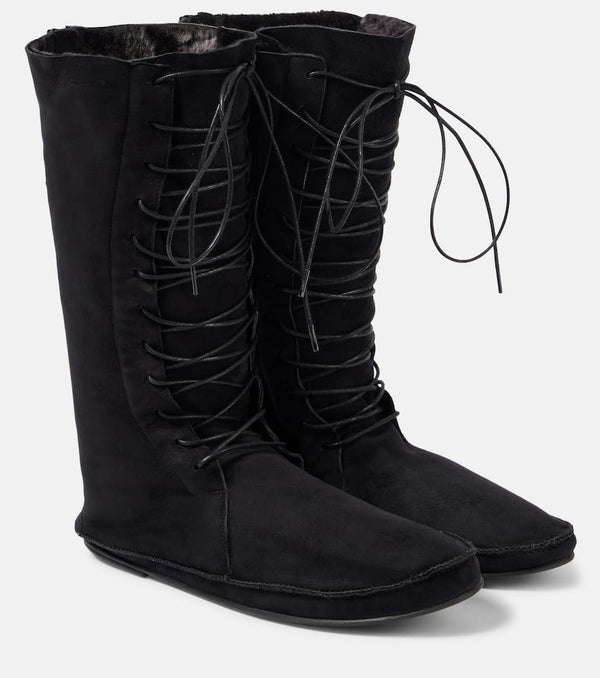 The Row Tyler suede lace-up boots