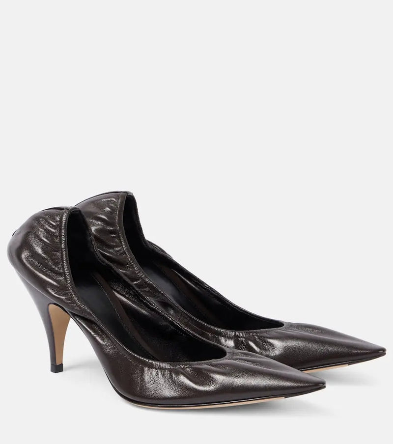 The Row Uxor leather pumps