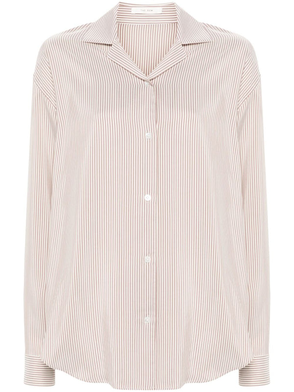 The Row Valene Striped Silk Shirt