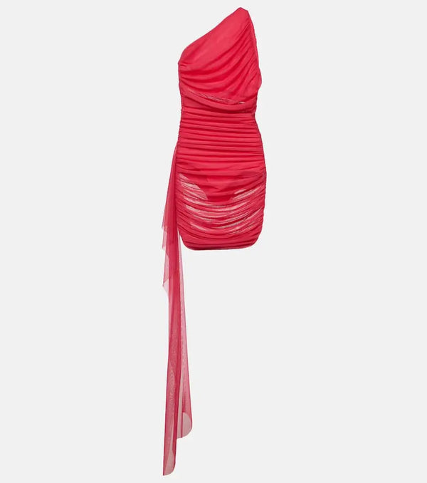 The Sei Drape-detail ruched chiffon minidress | LYBSTORE