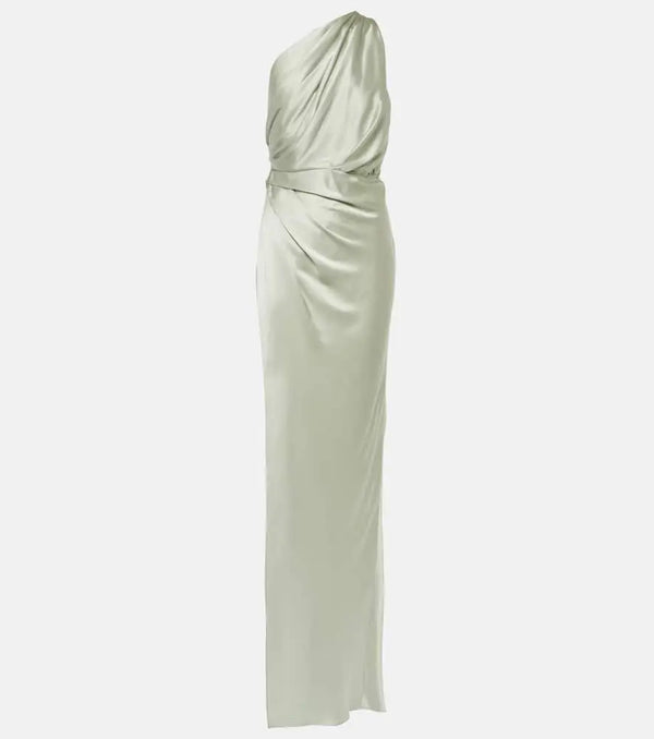 The Sei Draped one-shoulder silk satin gown | LYBSTORE