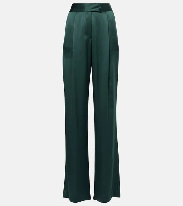 The Sei Pleated silk charmeuse wide-leg pants | LYBSTORE