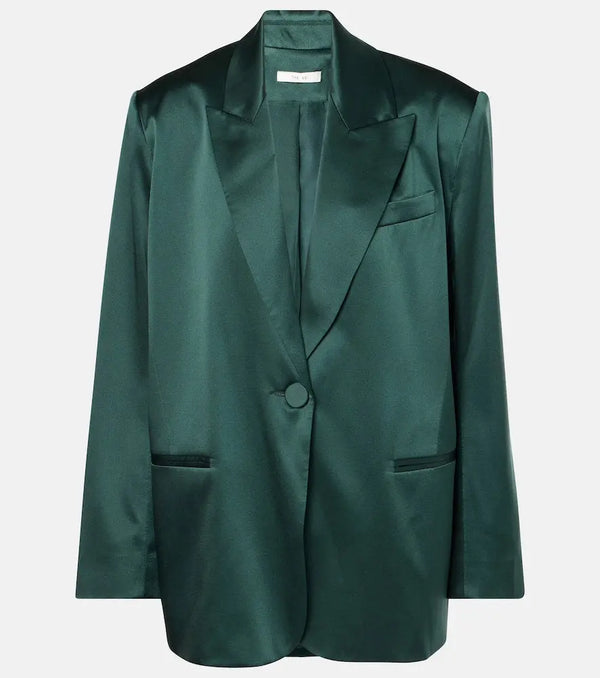 The Sei Silk satin blazer | LYBSTORE