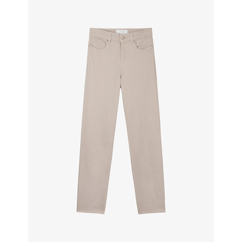 The White Company Brompton slim-leg mid-rise linen jeans