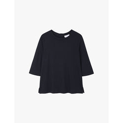 The White Company Button-back relaxed-fit jersey T-shirt