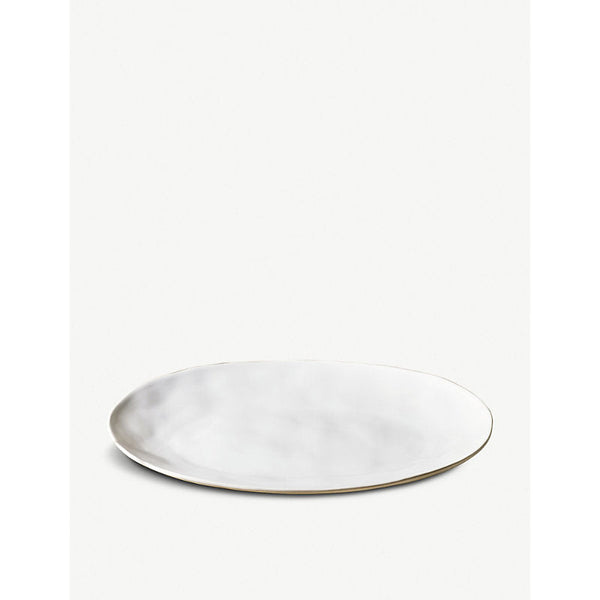 The White Company Portobello large stoneware serving platter