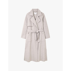 Womens The White Company Storm-flap double-faced wool-blend trench coat