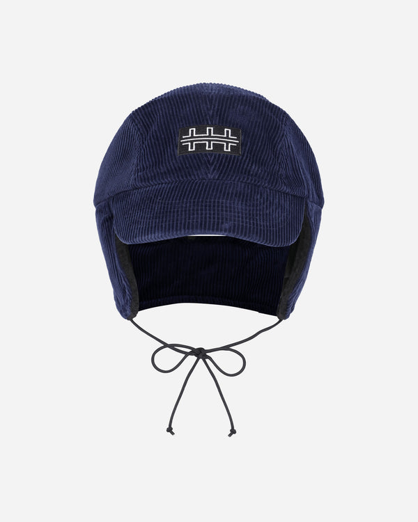 The Trilogy Tapes Corduroy Earflap Cap Navy