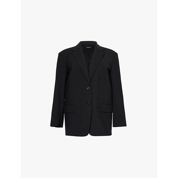 Womens Theory Oversized single-breasted stretch-wool blazer