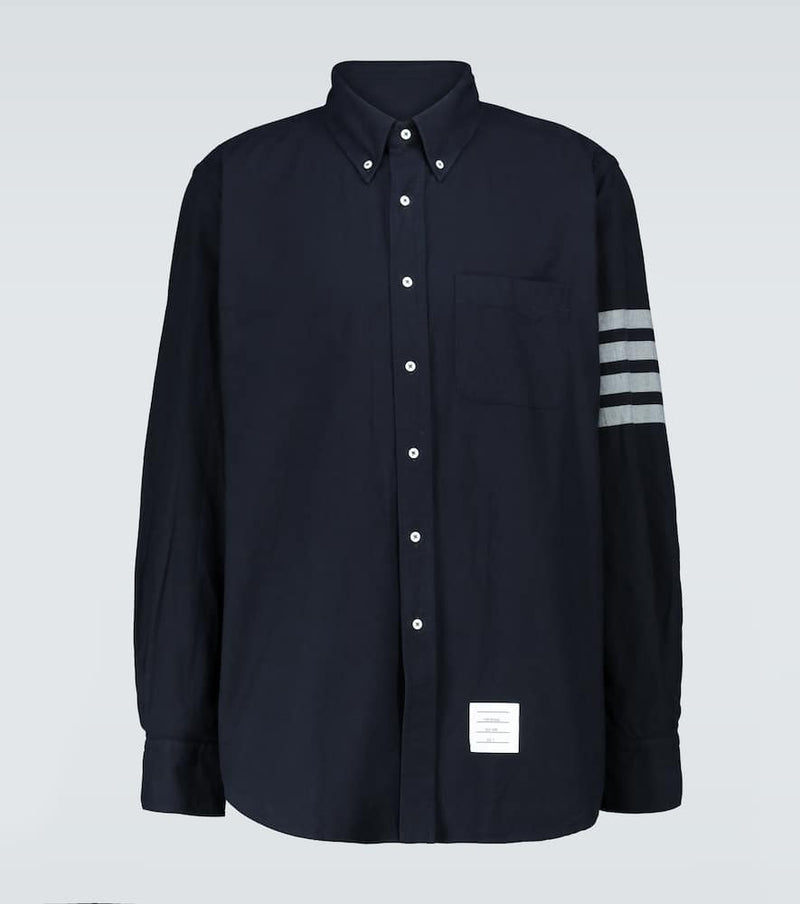 Thom Browne 4-Bar cotton long-sleeved shirt