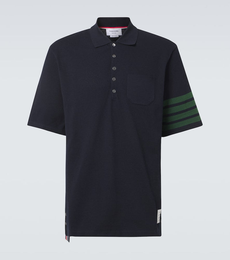 Thom Browne 4-Bar cotton piqué polo shirt