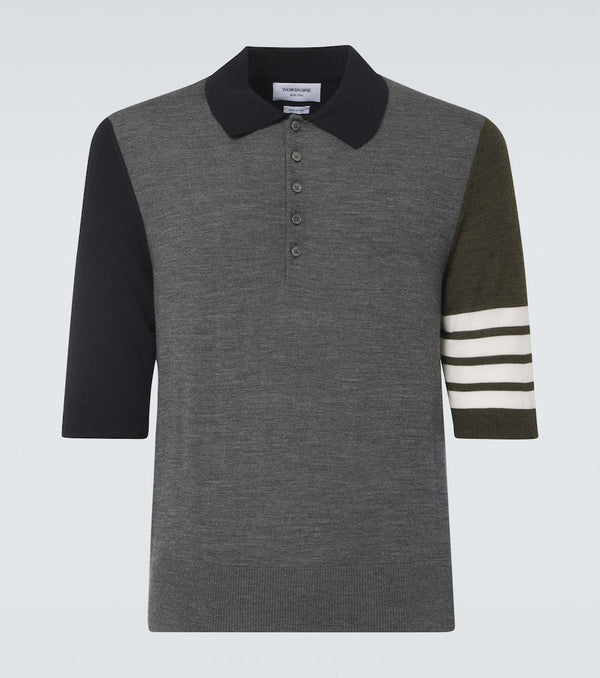 Thom Browne 4-Bar virgin wool polo shirt