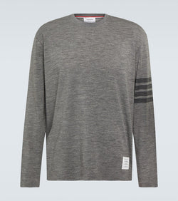 Thom Browne 4-Bar wool-blend jersey T-shirt