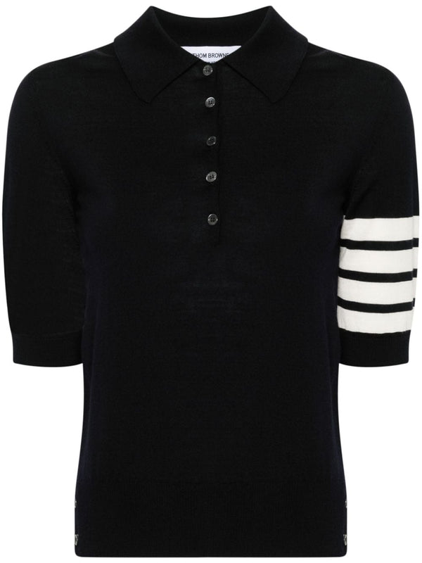 Thom Browne 4Bar Wool Polo Shirt