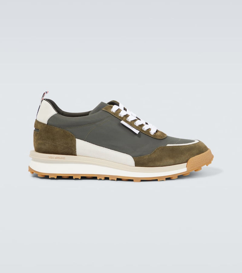 Thom Browne Alumni leather-trimmed sneakers