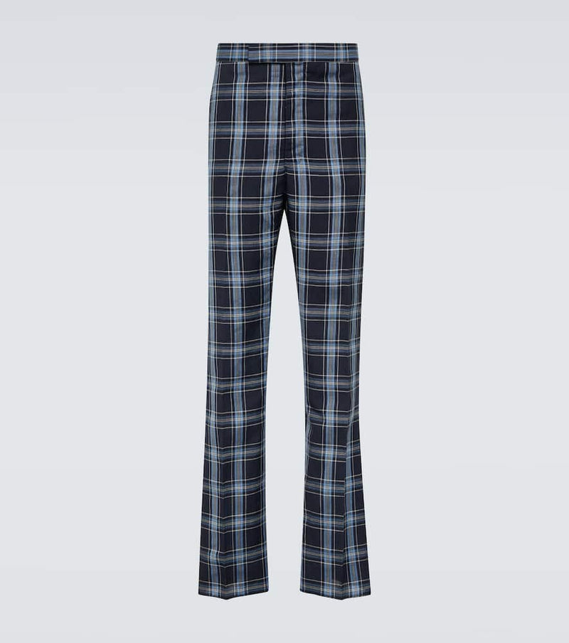 Thom Browne Checked wool and linen pants