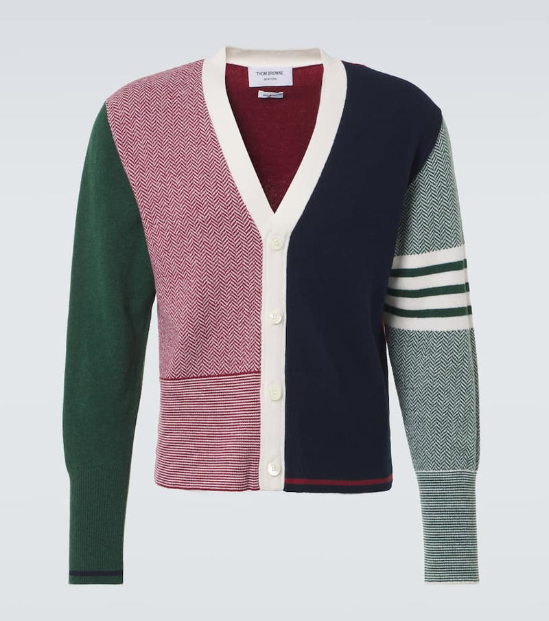 Thom Browne Colorblocked wool cardigan