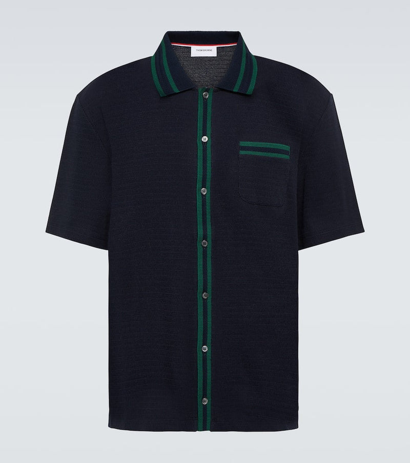 Thom Browne RWB Stripe cotton polo shirt