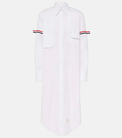 Thom Browne RWB Stripe cotton shirt dress | LYBSTORE