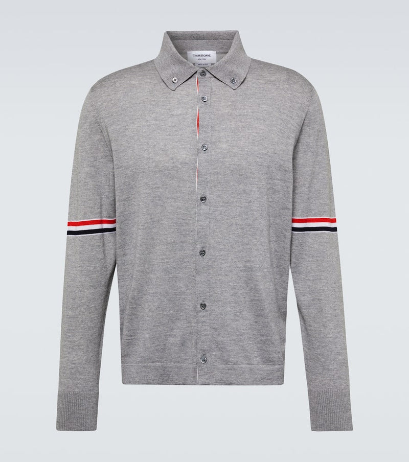 Thom Browne RWB intarsia virgin wool cardigan