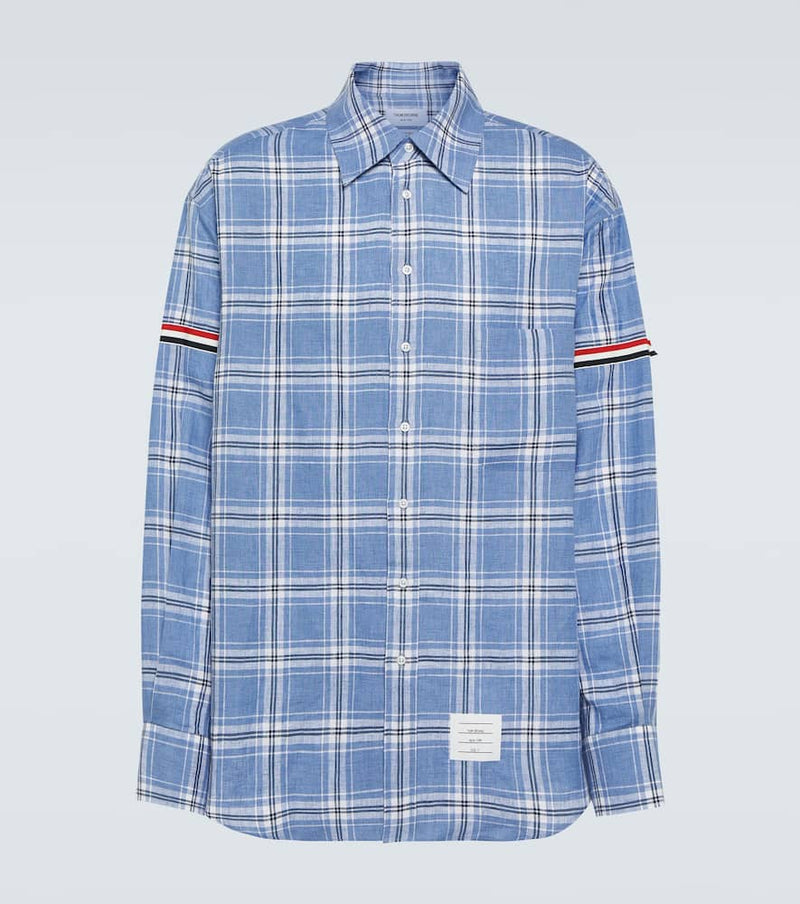 Thom Browne Tartan linen shirt